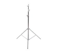 KIMISS Support D'éclairage à Trois Sections de 9,8 Pieds, Système de Coussin à Ressort, Bouton de Verrouillage Rapide, Vis en Acier Inoxydable de 1/4 Pouces et 3/8 Pouces pour Flash (Silver)