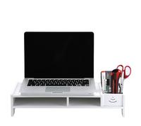 KIMISS Support en Bois, écran d'Ordinateur, Supports pour Ordinateur Portable, Table de Bureau, étagère de Rangement Ergonomique et 38 2 20 10 Cm 15 04 7 87 3 94 Pouces, Bureaux, Maisons, Dortoirs