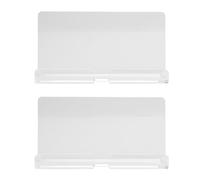 KIMISS Support Mural en Acrylique pour Tablette, Liseuse, Smartphone, Lot de 2 Supports Muraux avec Accès au Câble de Chargement (Transparent)