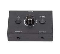 KIMISS Switcher de 3,5 Mm 2 Entrée 1 Sortie ou 1 Entrée 2 Boîte de Commutateur de Séparation de Sortie avec Un Bouton de Touche Accessoires