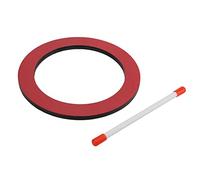 KIMISS Tambour à Main en Résine Compressée avec Peau Rouge, Instrument de Percussion - Design Mignon, Facile à Jouer, Idéal pour Développer les Compétences Musicales (tambour rond)