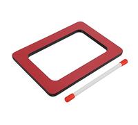 KIMISS Tambour à Main en Résine Compressée avec Peau Rouge, Instrument de Percussion - Design Mignon, Facile à Jouer, Idéal pour Développer les Compétences Musicales (tambour rectangulaire)