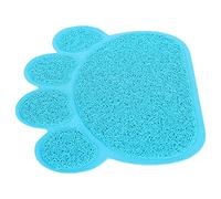 KIMISS Tapis d'alimentation Imperméable pour Animaux de Compagnie, avec Bord surélevé, Litière pour Chat et Chien, Antidérapant, Imperméable, en Forme de Patte, Bol d'alimentation, Napperon,