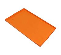 KIMISS Tapis de Gril en Silicone, Couvercle Supérieur de Plaque de Cuisson, Tapis de Protection Antiadhésif et Antidérapant pour Une Cuisson et Un Nettoyage Faciles (Orabge 36 Pouces)