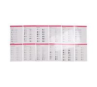 KIMISS Tapis d'entraînement pour Ongles - Feuille de Pratique du Nail Art Lavable et Réutilisable avec 12 Modes pour Techniciens et Artistes des Ongles - Formes d'Ongles Multiples pour le