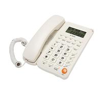 KIMISS Téléphone à Gros Bouton Cordé - Téléphone Fixe câblé pour la Maison, Le Bureau et Les Personnes âgées - Affichage Haute Définition, économie d'énergie et Fonctionnalités Multifonction (White)