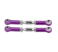 KIMISS Tendeur Réglable Biellette de Direction CNC usiné en Alliage d'aluminium Biellette de Direction Pièces d'accessoires de Mise à Niveau de Voiture RC Haute Performance Réécrit (Purple)
