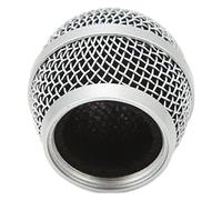 KIMISS Tête de Grille de Microphone, Grille en Acier Inoxydable, Accessoires en Maille, Couvercle de Remplacement PG58 BLX288, Remplacement PG48 PGX2 PG24 et Filtre en Mousse intégré Général, Argent