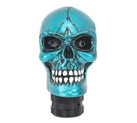 KIMISS Tête de Levier de Vitesse en Forme de Tête de Mort - Pommeau de Levier de Vitesse élégant en Résine pour Voitures Manuelles | Poignée de Transmission Universelle pour une Expérience de (GREEN)