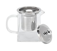 KIMISS Théière en Verre Transparent avec Filtre Amovible en Acier Inoxydable 304 - Bouilloire élégante pour la Maison et le Bureau (350ML)