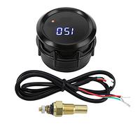 KIMISS Thermomètre à Huile 52 Mm avec Capteur 40~150 ℃ Jauge de Température à Affichage Numérique LED Bleue, Visualisation Facile Sousles Angles, Conduite de Nuit, Alerte de Démarrage