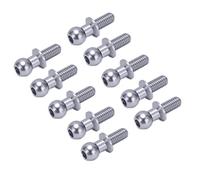 KIMISS Tige de Liaison à Vis à Tête Sphérique en Métal pour Voiture RC + 10 Pièces Tige de Liaison à Vis à Tête Sphérique en Métal extrémité d'amortisseur pour Voiture TT01 TT02 RC + Goujon à (Ti