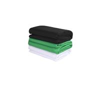 KIMISS Toile de Fond pour Photographie D'écran de 2 X 3 Mètres avec Tissu Doux et épais, Durable, Respirant, Pliable et Lavable, pour Séance Photo, Streaming Vidéo en Direct (Vert Noir Blanc)