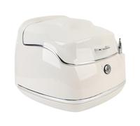 KIMISS Top Case de L étanche Universel avec Plaque de Base de Verrouillage à clé - Porte-Bagages de Moto pour Casque, et Essentiels de Conduite (White)