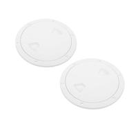 KIMISS Trappe D'accès pour Pont Marin, Trappe D'inspection Ronde de 15 Cm en ABS Antidérapant avec Couvercle Amovible et Joint Torique, pour Applications Marines (Yachts, Bateaux, (White)