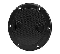 KIMISS Trappe D'accès Ronde de 10 Cm (4 Pouces) pour Bateau, en ABS, avec Couvercle Amovible et Plaque D'inspection Antidérapante, pour Bateaux, Yachts et Camping-Cars. (Black)