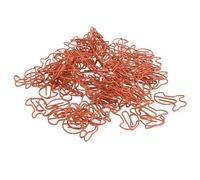 KIMISS Trombones Mignons en Forme de Lapin, 100 Pièces Trombones Décoratifs en Forme d'animaux pour l'école et le Bureau, Marque-pages Amusants et Outils d'organisation (ORANGE)