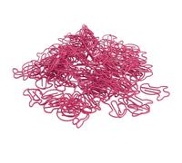 KIMISS Trombones Mignons en Forme de Lapin, 100 Pièces Trombones Décoratifs en Forme d'animaux pour l'école et le Bureau, Marque-pages Amusants et Outils d'organisation (Rose rouge)