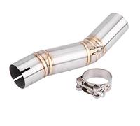 KIMISS Tube D'échappement de Moto, Connecteur Central D'échappement Avec Accessoires de Montage pour GSX-R600 / GSX-R750(K7)