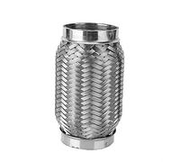 KIMISS Tuyau d'échappement tressé, Tuyau d'échappement flexible en acier inoxydable Tuyau ondulé interne 2,5 po x 6 po