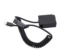 KIMISS Type C Adaptateur de Coupleur de Batterie Factice DMWDCC8 Dummy G6 G7 FZ200 FZ300 avec Câble à Ressort Flexible