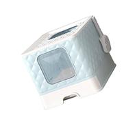 KIMISS Type de Tiroir de Bac à Litière pour Chat pour Chatons et Chats - Conception Semi-fermée Amovible et Lavable avec Couvercle pour Un Nettoyage Facile, Grand Espace pour Plus de Confort (Bleu