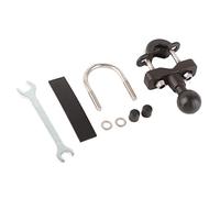 KIMISS U-Bolt Mount Base, Kit de Base de Montage à Boule de Rail de Guidon de Moto Support de Téléphone Support de Fixation Accessoire Universel (Noir)