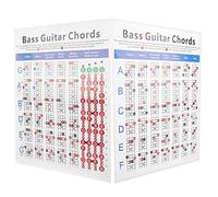 KIMISS Ultimate Bass Guitar Chords Charms for Beginners - 4 - String Electric Reference Exercice Tool - Apprentissage de la Basse Affiche pour la Théorie