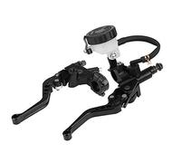 KIMISS Universal 7/8 "(22mm) Moto Frein Embrayage Maître-Cylindre Réservoir Leviers Set Hydraulique Embrayage Levier Noir