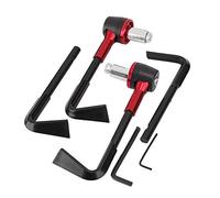 KIMISS Universal CNC Moto Poignée Garde Leviers De Frein Protège Garde Moto Protecteur Guidon 22MM(rouge)