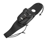 KIMISS Universal Motorcycle Panel Bag PU Leather Fuel Tank Bag Chap Cover Panel with Pouch Bag Black