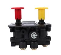 KIMISS Valve de Contrôle de Tableau de Bord en Métal MV3, 6 Interfaces, Port de 3 à 8 Pouces, Remplacement pour Haldex KN20619 RKN20619 pour Systèmes de Freinage Pneumatique de Camion