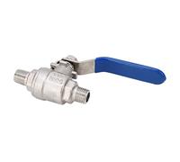 KIMISS Vanne à Bille NPT 1/4", Mini Vanne Droite en Acier Inoxydable pour l'eau, le Pétrole et le Gaz, Connecteur Robuste