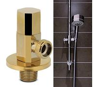 KIMISS Vanne d'angle en Laiton pour Robinet de Salle de Bain - Vanne d'arrêt de Toilette Dorée pour un Contrôle Facile de l'eau