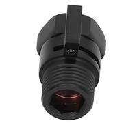 KIMISS Vanne d'arrêt de Douche pour Douches à Main, Vanne de Commande G1/2 en Laiton Noir pour la Régulation de l'eau de la Salle de Bain