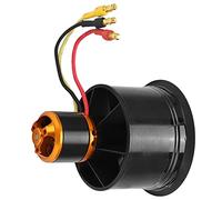 KIMISS Ventilateur canalisé EDF de 50 Mm avec 12 Pales et Moteur sans Balais QF26114600KV pour Avions RC, Haute efficacité et stabilité Aérodynamique (CW)