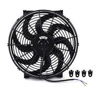 KIMISS Ventilateur de Radiateur Électrique Universel 14 Pouces - Kit de Montage Push-Pull Mince 12V 90W
