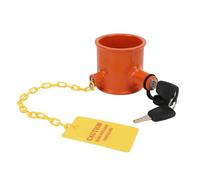 KIMISS Verrou de Sellette d'attelage en Métal Robuste avec étiquette d'avertissement Antivol, Goupille d'attelage de qualité Supérieure avec 2 Clés, Conçu pour Les Véhicules