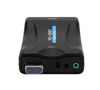 KIMISS Vga to Scart Converter Video Converter Vga to Scart Video for o Converter Adapter USB with Remote Control