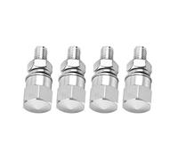 KIMISS Vis de Plaque d'immatriculation, Boulons de Cadre fileté Couvrant les Cadres pour la Fixation du Support de Voiture Noir (argent frais)