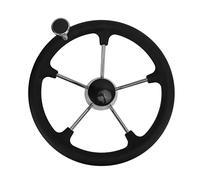 KIMISS Volant de Bateau 13,5 Pouces Volant Marin Volant à 5 Branches Volant de Bateau en Acier Inoxydable pour Yachts de Marine
