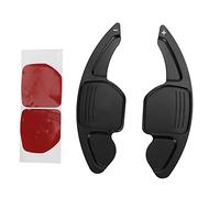 KIMISS Volant Palette de changement de vitesse étendu, 2 pièces Palette de changement de volant de voiture Palette de changement de vitesse Noir Fit pour A3 A4L A5 A6 A7 A8 S5 (Noir)