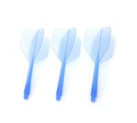 KIMISS Vols de Fléchettes Cuesoul Tige de Fléchettes et Vols Intégrés Abs 3 Pièces 2Ba Tige de Fléchettes Transparente Intégrée et Vols Forme Standard Anti-Casse (Bleu)