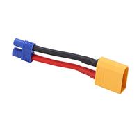 KIMISS Xt90 à Ec3 Adaptateur Ec3 à Xt90 Plastique, Silicone, Cuivre Xt90 Femelle à Ec3 Câble Mâle Connecteur Réutilisable Se Termine Safe Shell 12Awg 94Mm 3.7In Longueur Xt90 Fiche Mâle