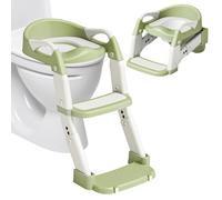 kimitimi Siège d'apprentissage de la propreté 3 en 1 pour tout-petits garçons et filles, avec urinoirs, marchepied antidérapant et protection anti-éclaboussures - Vert