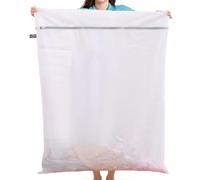 Kimmama Sac à Linge en Maille, Très Grand Sac de Lavage en Machine, Filet avec Fermeture Éclair et Pochette de Séchage pour Vêtements, Rideaux, Couettes, Édredons, Couvertures, Peluche