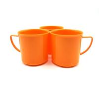 Kimmel Lot de 3 tasses pour enfant - 180 ml - En plastique - Orange