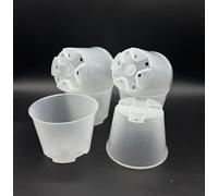 Kimmel Lot de 6 Pots de Fleurs, pour orchidées, 11 cm, Couleur Naturelle