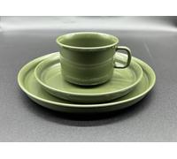 Kimmel Service pour enfant composé d'une tasse, d'une soucoupe et d'une assiette, en plastique, olive