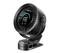 KIMMOO Ventilateur portable à clipser, ventilateur USB rechargeable à 100 vitesses avec écran LED, rotation à 360° et flux d'air puissant, jusqu'à 17 heures de petite batterie pour extérieur, landau